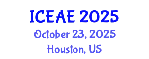 International Conference on Ecological and Agricultural Engineering (ICEAE) October 23, 2025 - Houston, United States