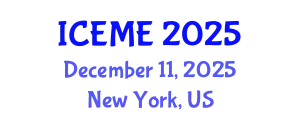 International Conference on Electrical and Mechatronics Engineering (ICEME) December 11, 2025 - New York, United States