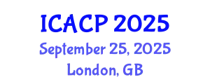 International Conference on Atmospheric Chemistry and Physics (ICACP) September 25, 2025 - London, United Kingdom