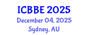 International Conference on Biological and Bioprocess Engineering (ICBBE) December 04, 2025 - Sydney, Australia