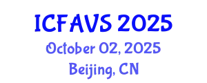 International Conference on Fisheries, Animal and Veterinary Sciences (ICFAVS) October 02, 2025 - Beijing, China