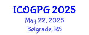 International Conference on Oil, Gas and Petroleum Geology (ICOGPG) May 22, 2025 - Belgrade, Serbia