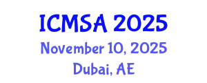 International Conference on Marine Science and Aquaculture (ICMSA) November 10, 2025 - Dubai, United Arab Emirates