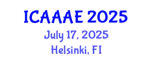 International Conference on Aeronautical and Aerospace Engineering (ICAAAE) July 17, 2025 - Helsinki, Finland