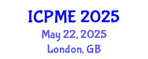 International Conference on Production and Manufacturing Engineering (ICPME) May 22, 2025 - London, United Kingdom