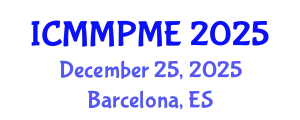 International Conference on Mining, Mineral Processing and Metallurgical Engineering (ICMMPME) December 25, 2025 - Barcelona, Spain