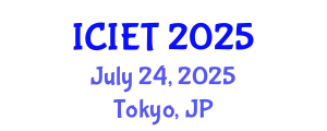 International Conference on Imaging Engineering and Technology (ICIET) July 24, 2025 - Tokyo, Japan