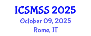 International Conference on Sport Medicine and Sport Science (ICSMSS) October 09, 2025 - Rome, Italy