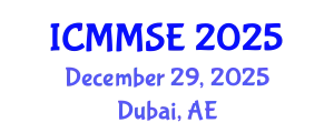 International Conference on Metallurgy, Materials Science and Engineering (ICMMSE) December 29, 2025 - Dubai, United Arab Emirates