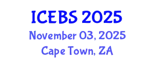 International Conference on Education and Behavioral Sciences (ICEBS) November 03, 2025 - Cape Town, South Africa