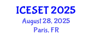 International Conference on Environmental Systems Engineering and Technology (ICESET) August 28, 2025 - Paris, France