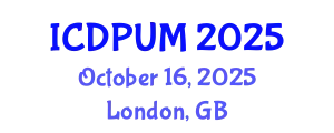 International Conference on Development Planning and Urban Management (ICDPUM) October 16, 2025 - London, United Kingdom