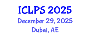 International Conference on Law and Political Science (ICLPS) December 29, 2025 - Dubai, United Arab Emirates
