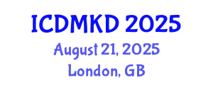 International Conference on Data Mining and Knowledge Discovery (ICDMKD) August 21, 2025 - London, United Kingdom