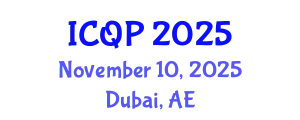 International Conference on Quantum Photonics (ICQP) November 10, 2025 - Dubai, United Arab Emirates
