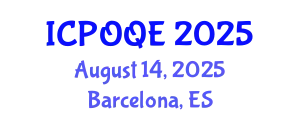 International Conference on Photonics, Optoelectronics and Quantum Electronics (ICPOQE) August 14, 2025 - Barcelona, Spain
