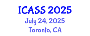 International Conference on Astronomy and Space Sciences (ICASS) July 24, 2025 - Toronto, Canada