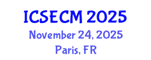 International Conference on Structural Engineering, Construction and Management (ICSECM) November 24, 2025 - Paris, France