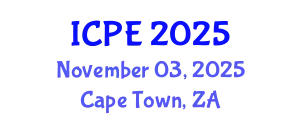 International Conference on Physical Education (ICPE) November 03, 2025 - Cape Town, South Africa