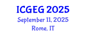 International Conference on Geotechnical Engineering and Geomechanics (ICGEG) September 11, 2025 - Rome, Italy
