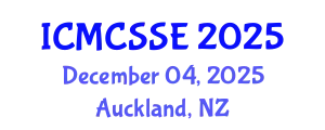 International Conference on Mathematical, Computational and Statistical Sciences and Engineering (ICMCSSE) December 04, 2025 - Auckland, New Zealand