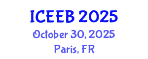 International Conference on Ecology and Environmental Biology (ICEEB) October 30, 2025 - Paris, France