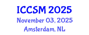 International Conference on Computing Science and Mathematics (ICCSM) November 03, 2025 - Amsterdam, Netherlands