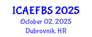 International Conference on Agricultural Engineering, Food and Beverage Systems (ICAEFBS) October 02, 2025 - Dubrovnik, Croatia
