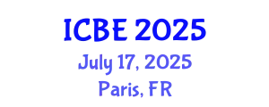 International Conference on Biomedical Engineering (ICBE) July 17, 2025 - Paris, France