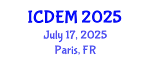 International Conference on Disaster and Emergency Management (ICDEM) July 17, 2025 - Paris, France