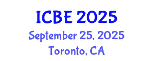 International Conference on Biomedical Engineering (ICBE) September 25, 2025 - Toronto, Canada
