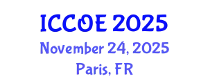 International Conference on Coastal and Ocean Engineering (ICCOE) November 24, 2025 - Paris, France