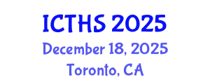 International Conference on Tourism and Hospitality Studies (ICTHS) December 18, 2025 - Toronto, Canada