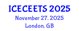 International Conference on Early Childhood Education and Effective Teaching Systems (ICECEETS) November 27, 2025 - London, United Kingdom