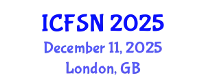 International Conference on Food Science and Nutrition (ICFSN) December 11, 2025 - London, United Kingdom