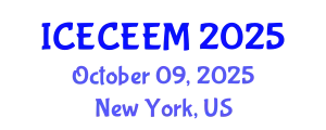 International Conference on Electronics, Communication Engineering and Electronic Media (ICECEEM) October 09, 2025 - New York, United States