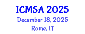 International Conference on Marine Science and Aquaculture (ICMSA) December 18, 2025 - Rome, Italy