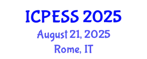 International Conference on Physical Education and Sport Science (ICPESS) August 21, 2025 - Rome, Italy