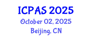 International Conference on Physics and Astronomical Sciences (ICPAS) October 02, 2025 - Beijing, China
