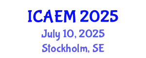 International Conference on Agricultural Economics and Management (ICAEM) July 10, 2025 - Stockholm, Sweden