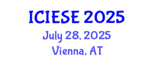 International Conference on Industrial Electronics and Systems Engineering (ICIESE) July 28, 2025 - Vienna, Austria