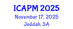 International Conference on Applied Physics and Mathematics (ICAPM) November 17, 2025 - Jeddah, Saudi Arabia