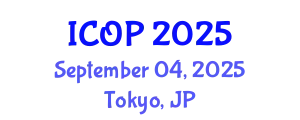International Conference on Optics and Photonics (ICOP) September 04, 2025 - Tokyo, Japan