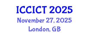 International Conference on Communication, Information and Computing Technology (ICCICT) November 27, 2025 - London, United Kingdom