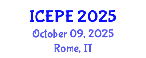 International Conference on Electrical and Power Engineering (ICEPE) October 09, 2025 - Rome, Italy