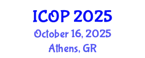 International Conference on Optics and Photonics (ICOP) October 16, 2025 - Athens, Greece