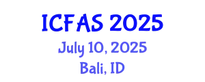 International Conference on Fisheries and Aquatic Sciences (ICFAS) July 10, 2025 - Bali, Indonesia