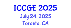 International Conference on Civil and Geological Engineering (ICCGE) July 24, 2025 - Toronto, Canada
