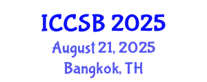 International Conference on Computational and Systems Biology (ICCSB) August 21, 2025 - Bangkok, Thailand