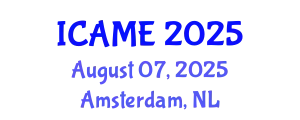 International Conference on Automation and Mechatronics Engineering (ICAME) August 07, 2025 - Amsterdam, Netherlands